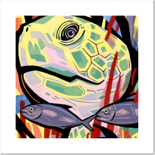 Abstract Sea Turtle Posters and Art